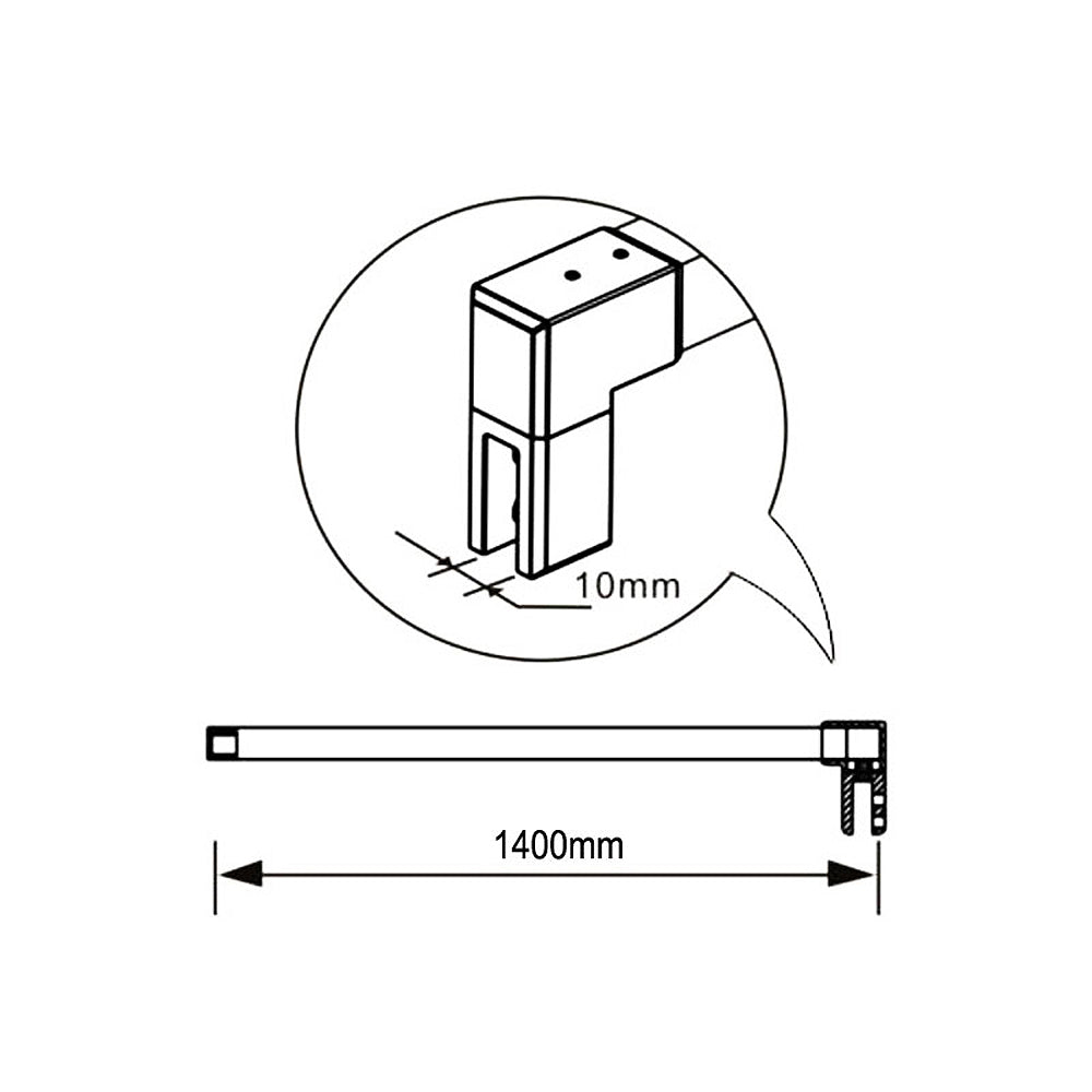 Fiche technique barre de maintien pour paroi de douche