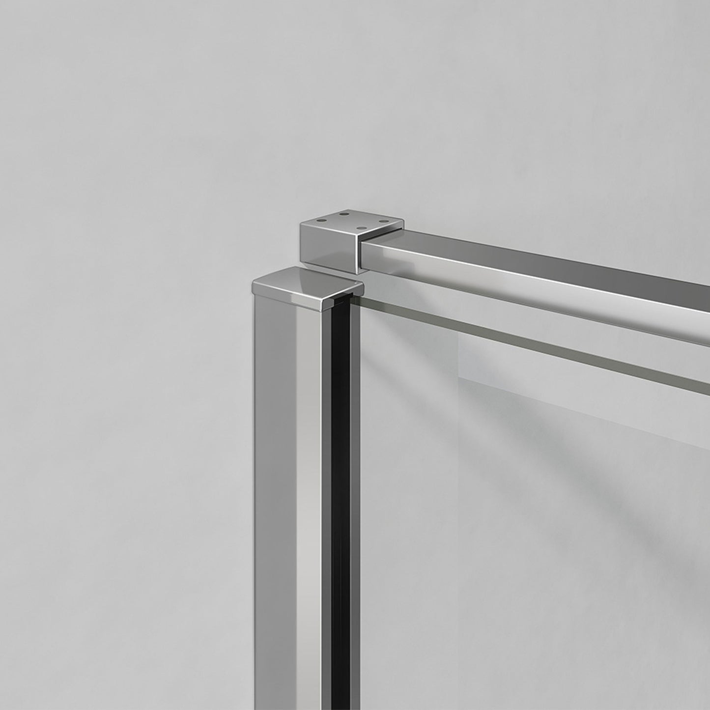 Fixation murale chromée porte à charnières pour cabine de douche