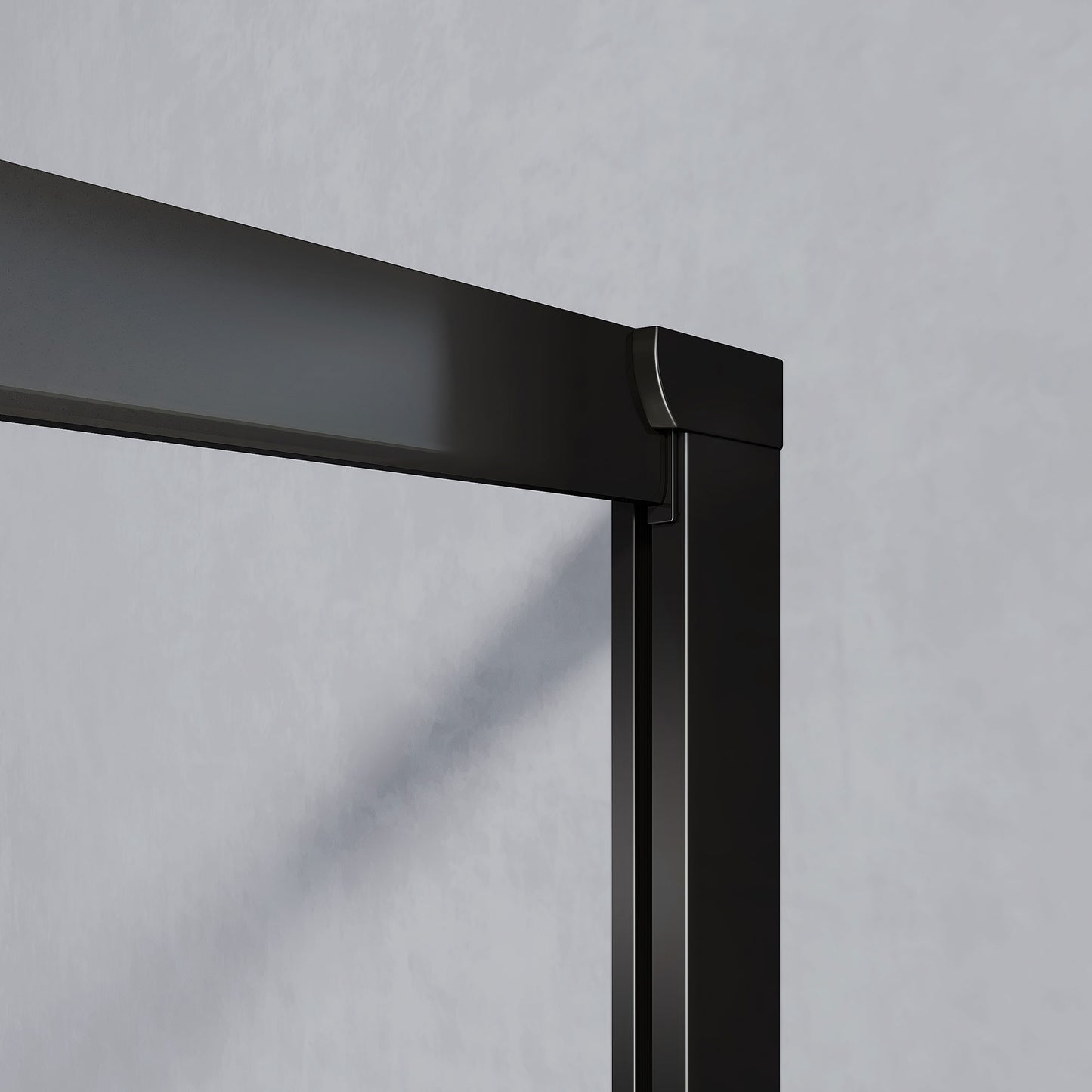 grandverre profilé mural noir mat pour porte de douche en aluminium et verre coulissante
