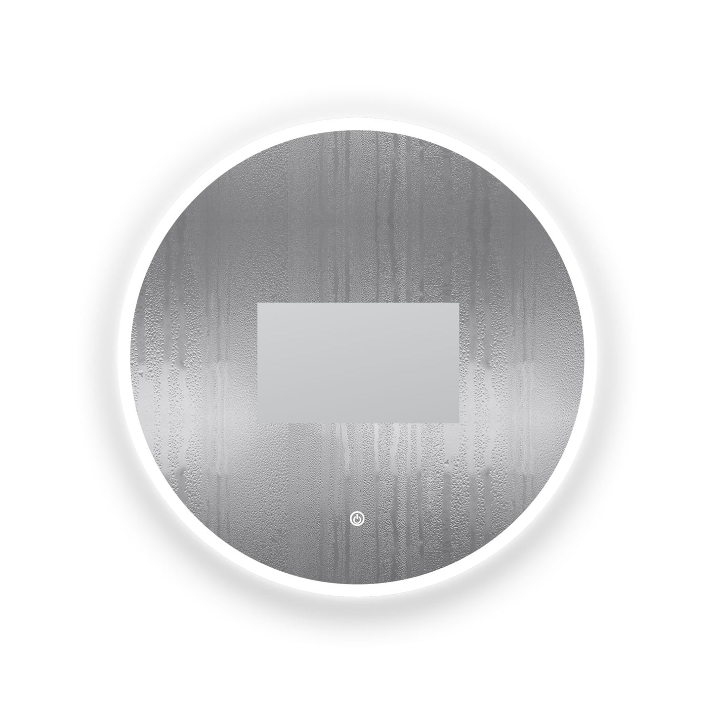 Miroir Rond pour salle de bain avec éclairage LED et anti-buée avec bouton tactile