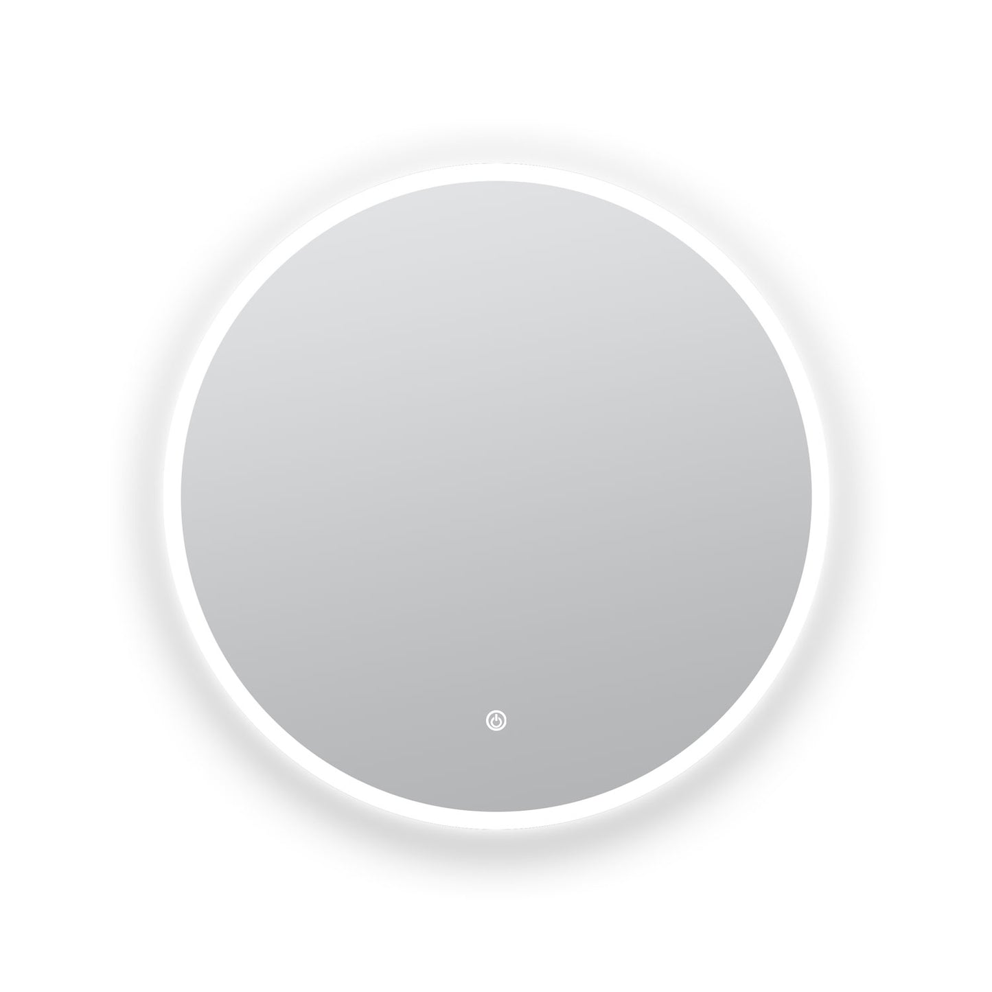 Miroir Rond pour salle de bain avec éclairage LED et anti-buée avec bouton tactile