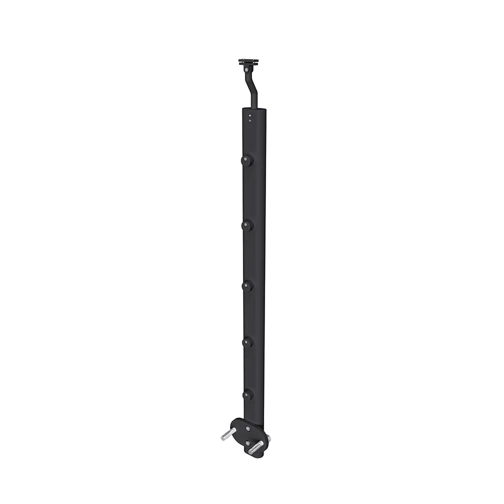 Poteau seul pour garde-corps ou rampe d'escalier à 5 barreaux en aluminium
