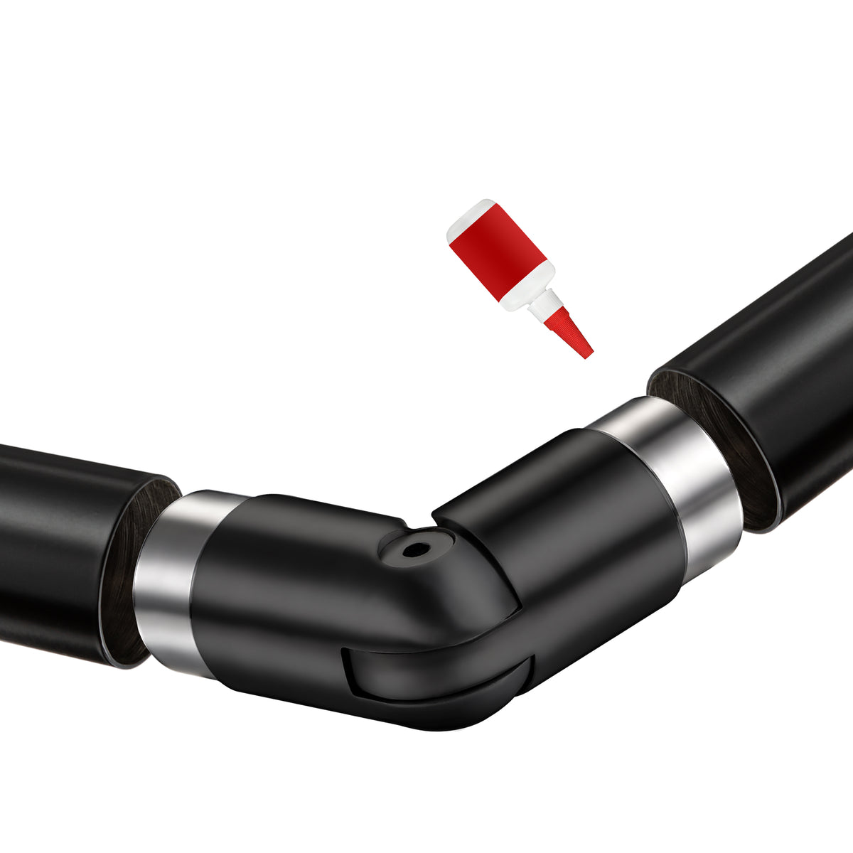 Raccord d'angle mobile pour main courante en acier inoxydable 304 noir mat