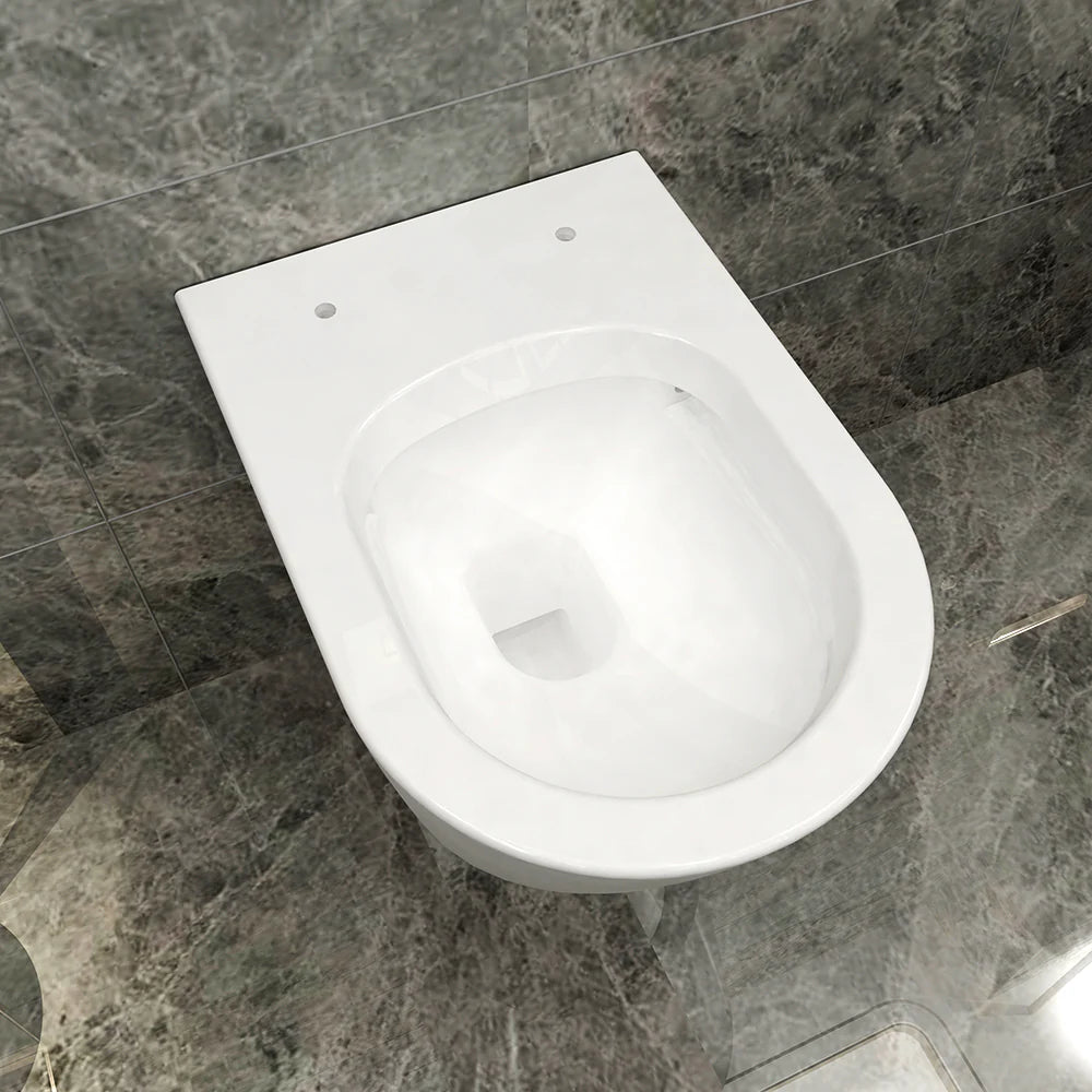 WC arrondie à suspendre avec abattant ultra fin à fermeture SOFT CLOSE