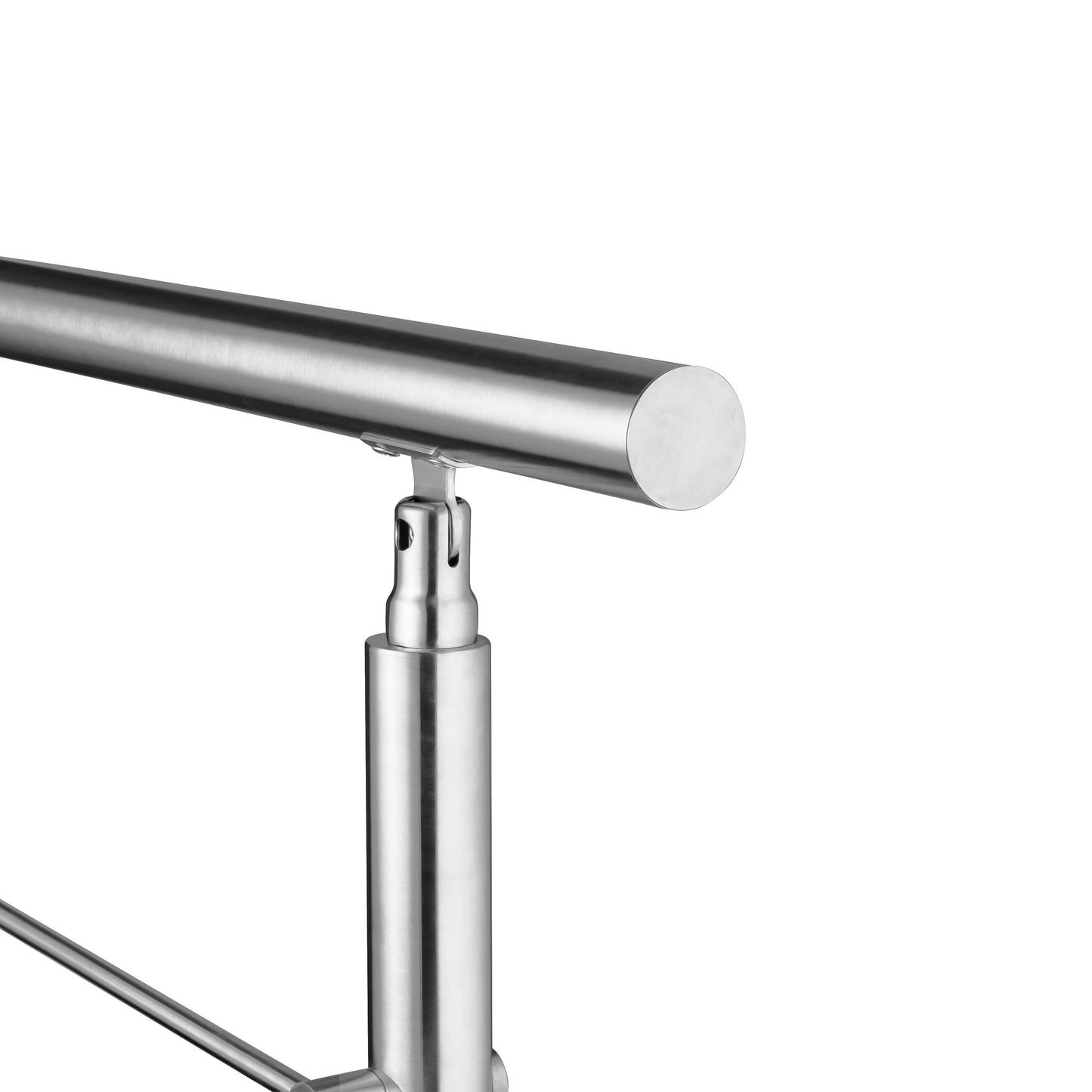 Kit Garde-corps en acier inoxydable Balustrade à 3 traverses fixation à plat