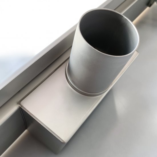 Caniveau de Douche Italienne INOX 40cm à 150cm à carreler avec grille en inox