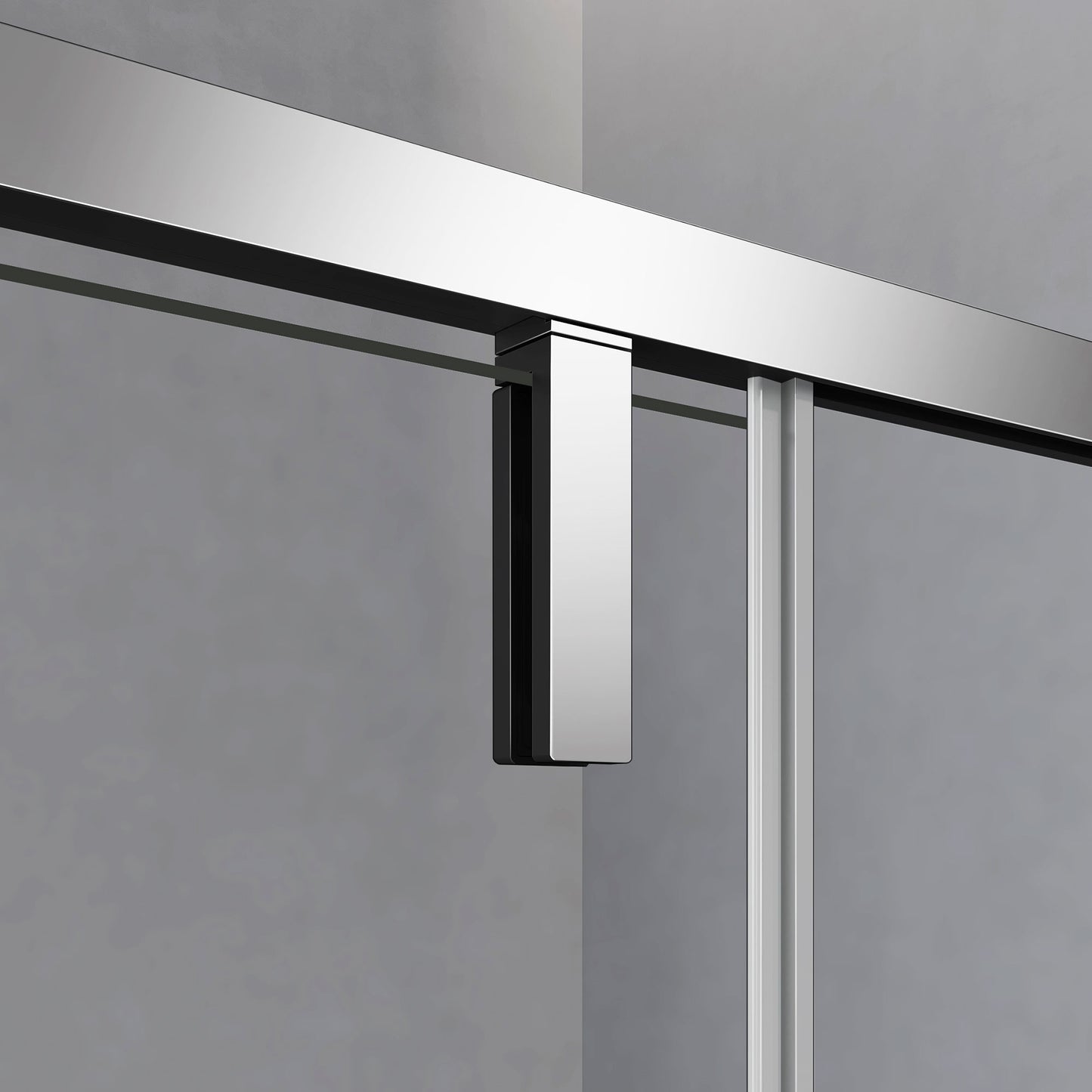 Cabine de douche en verre securit transparent 6mm anticalcaire avec porte pivotante et paroi fixe hauteur 195cm