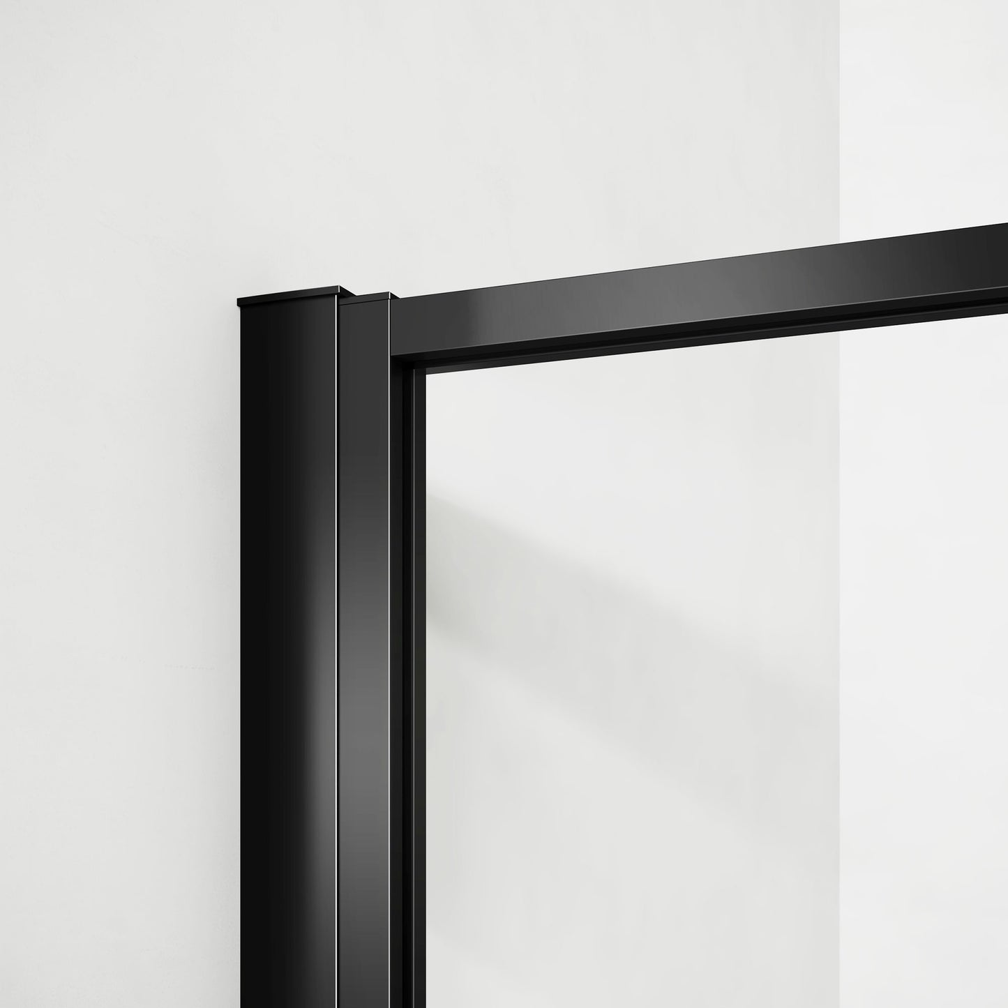 grandverre profilé mural pour cabine de douche en verre en aluminium anodisé noir mat