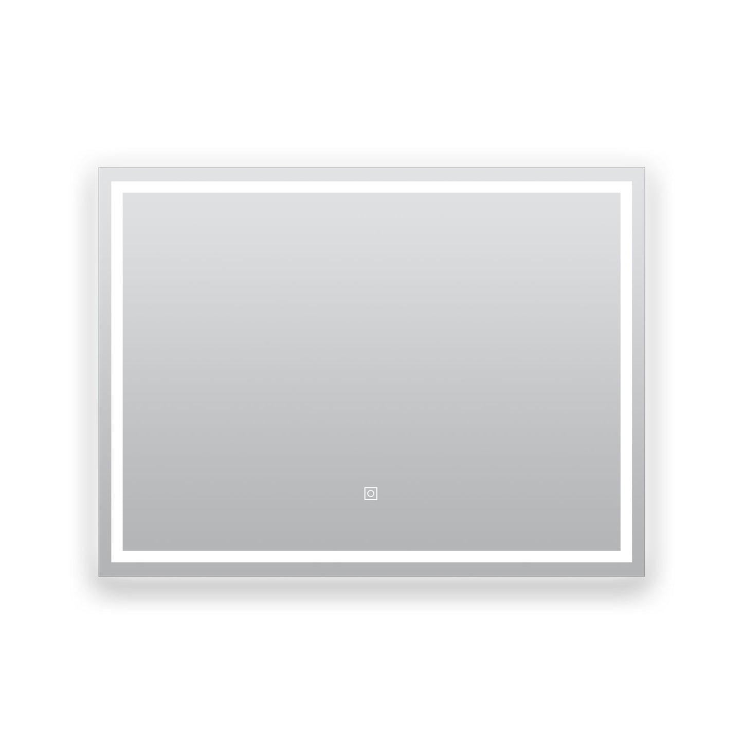 Miroir LED pour salle de bain pose réversible cm -anti-buée interrupteur tactile