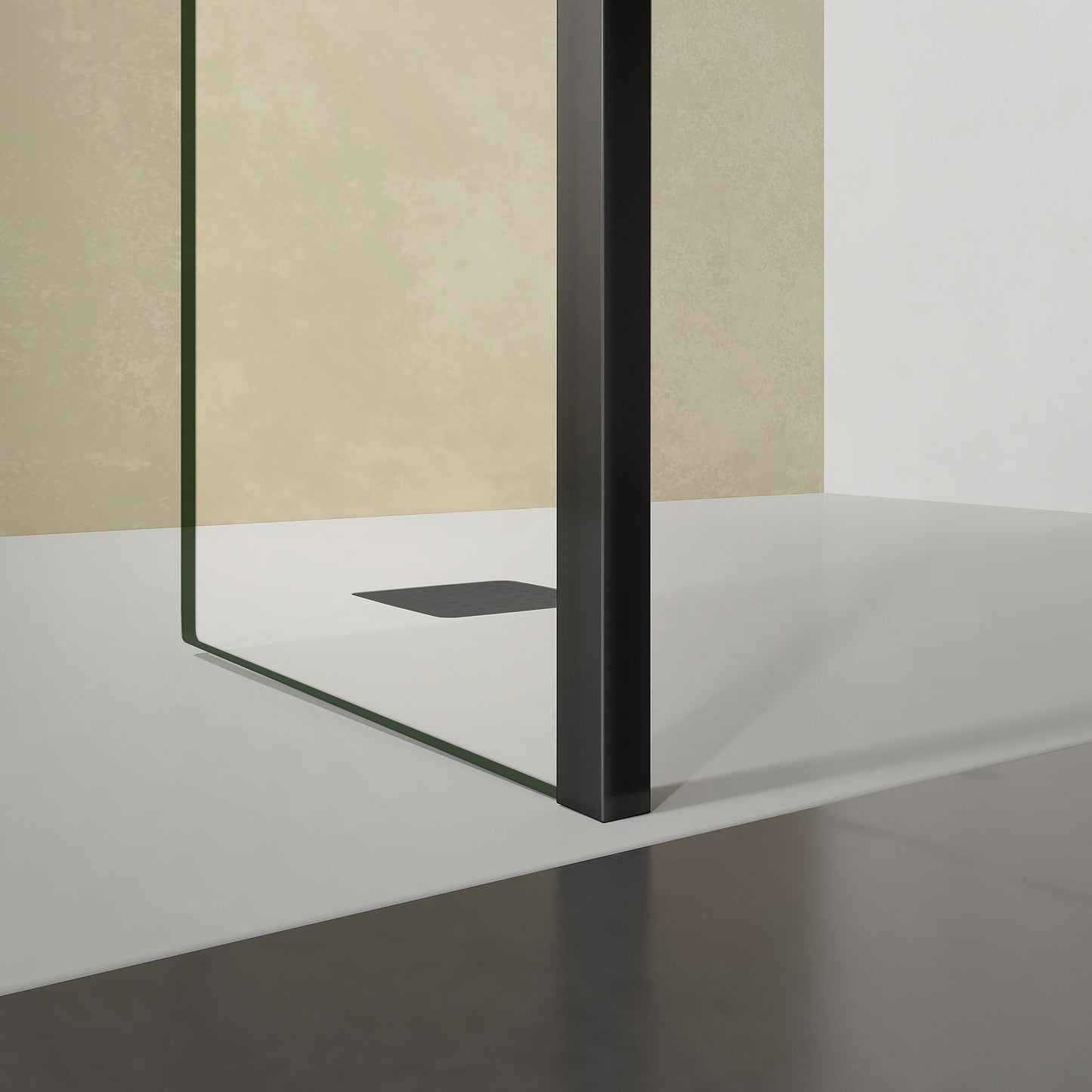 Retour fixe seul en verre securit transparent pour paroi de douche à l'italienne de 30-70-80-90cm