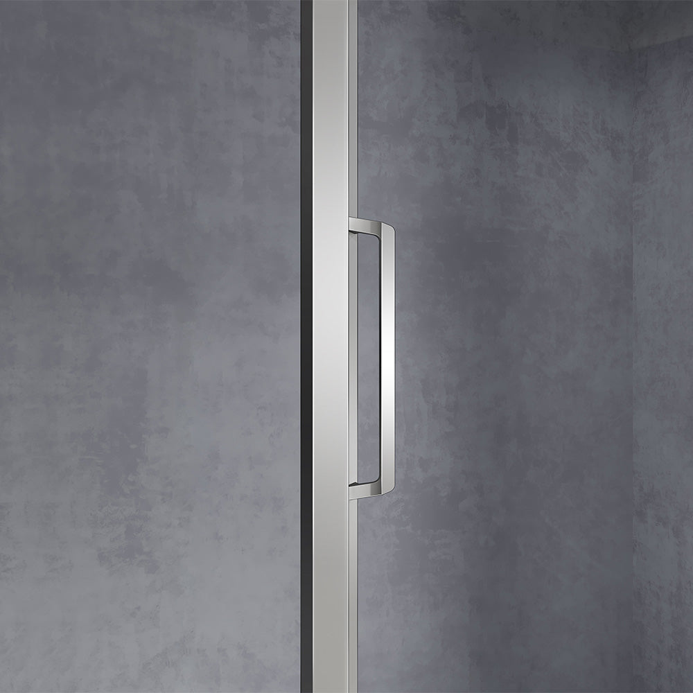 poignée design contemporain pour cabine de douche à accès d'angle en verre securit
