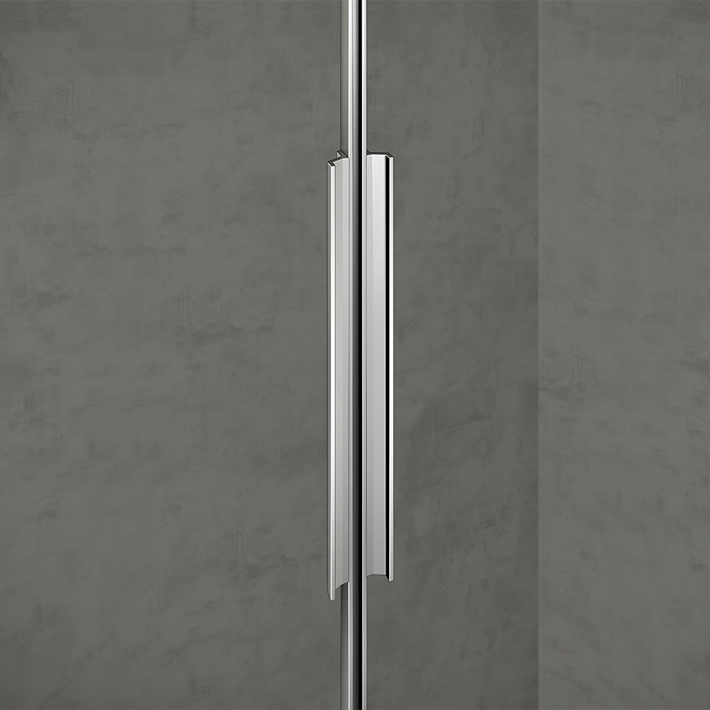 grandverre poignée pour cabine de douche en aluminium chromé aspect inox