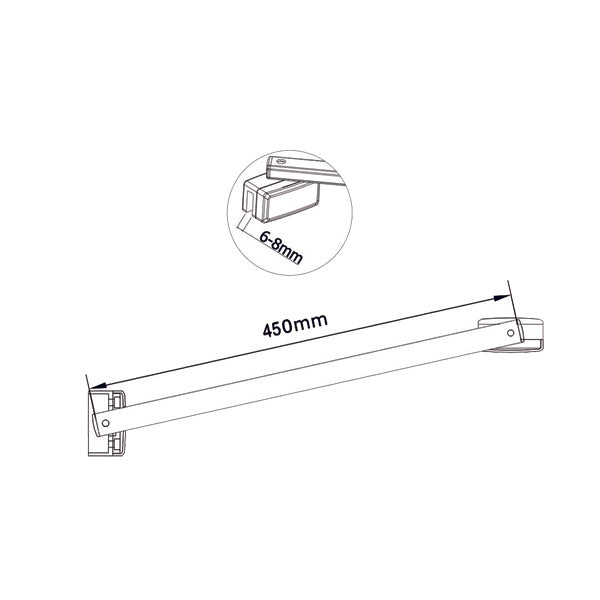 schéma des dimensions de la Barre de stabilisation mobile