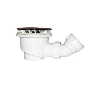 bonde de receveur avec siphon haut débit diamètre 90mm couverture chromée