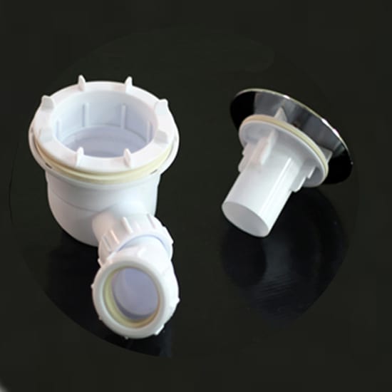 bonde de receveur avec siphon haut débit diamètre 90mm couverture chromée