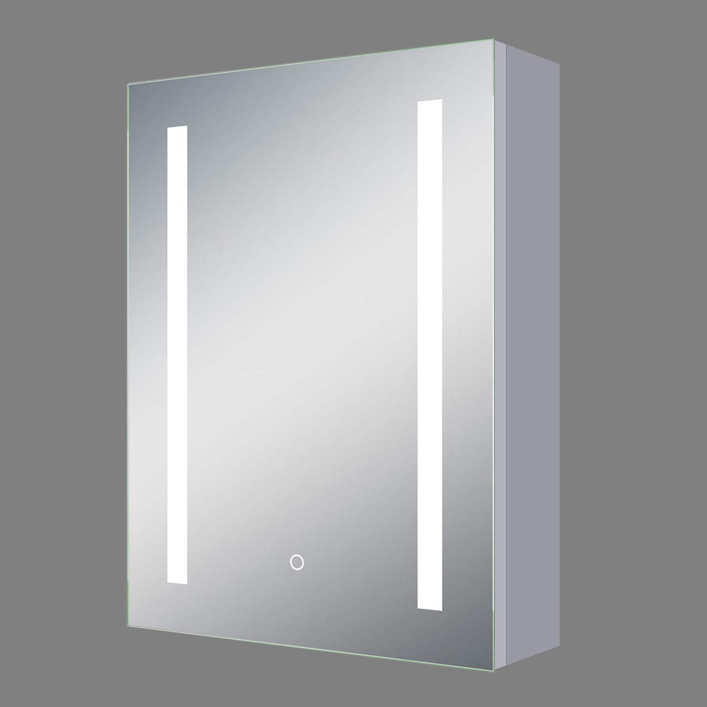 Armoire de salle de bain avec miroir et bandes LED - lumière blanche 6000k