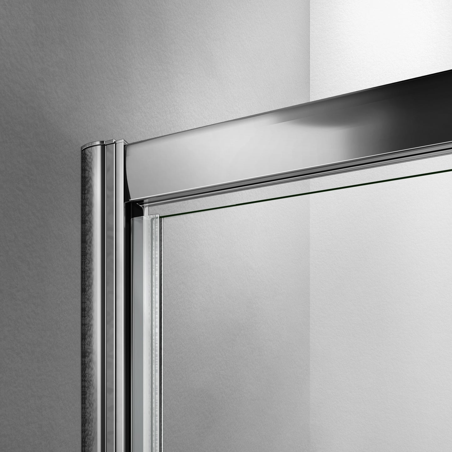 profilé mural aluminium anodisé apect inox couleur chromée pour porte de douche