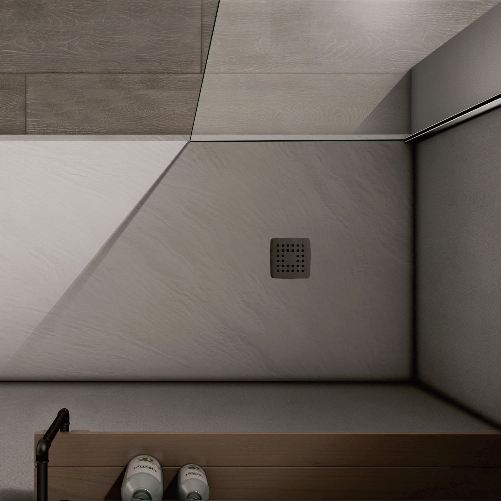Receveur de douche extraplat avec charge minérale et revêtement antibactérien