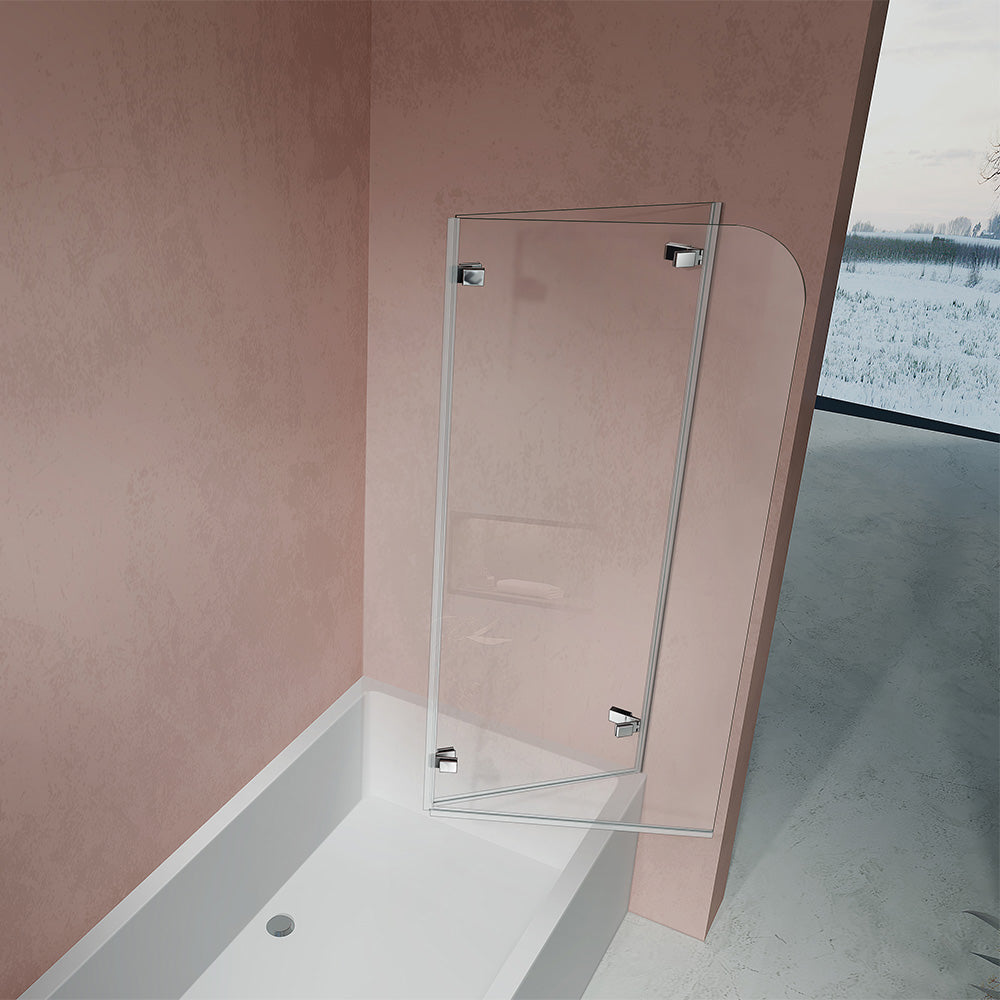 Pare-baignoire pivotant-pliant ouvert vers l'intérieur