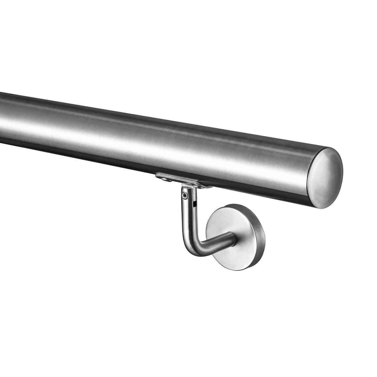 Rampe Escalier murale en inox 201 brossé avec 2 fixations murales articulées