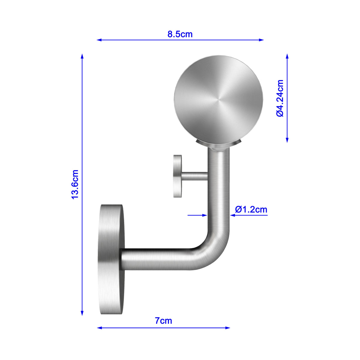 Main courante en acier inoxydable 304 adapté pose extérieure inox brossé