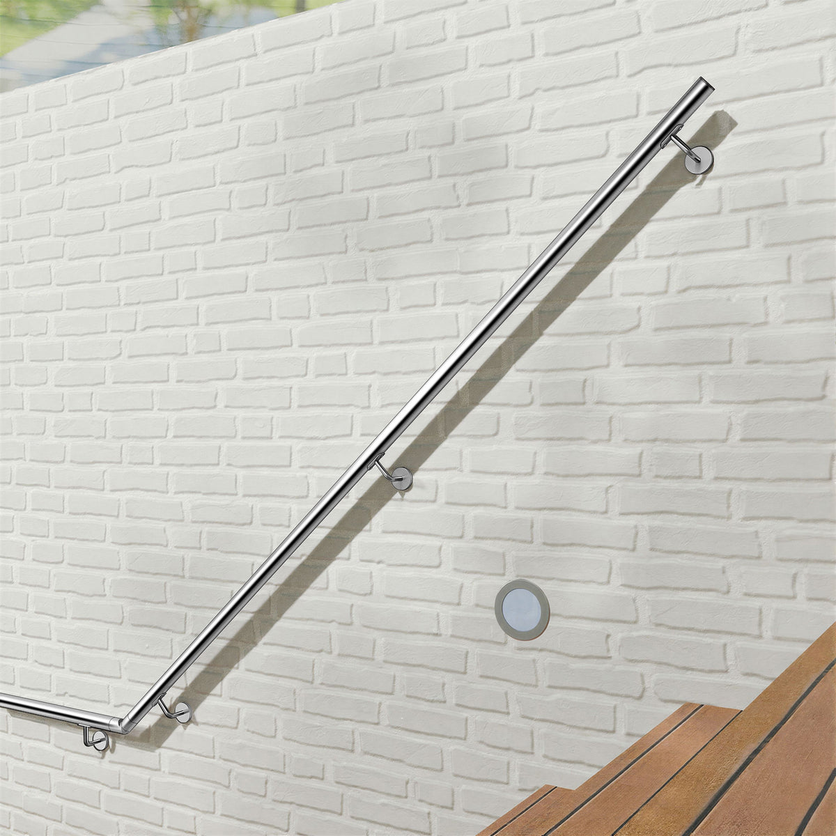 Main courante en acier inoxydable 304 adapté pose extérieure inox brossé