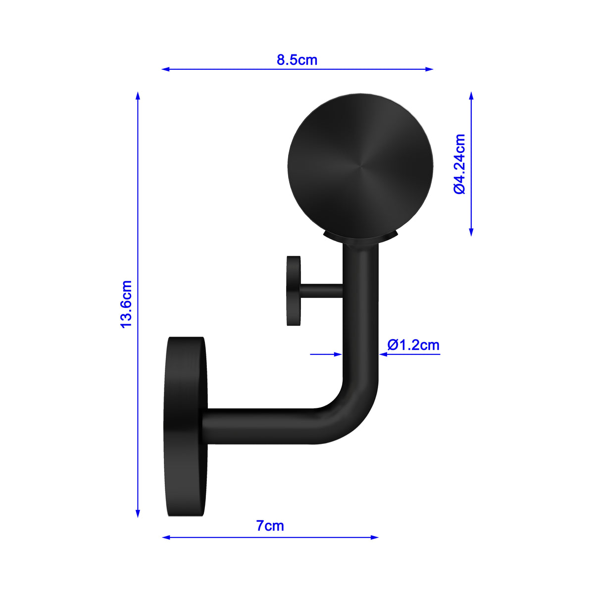 Main courante en acier inoxydable 304 noir mat extérieur et intérieur