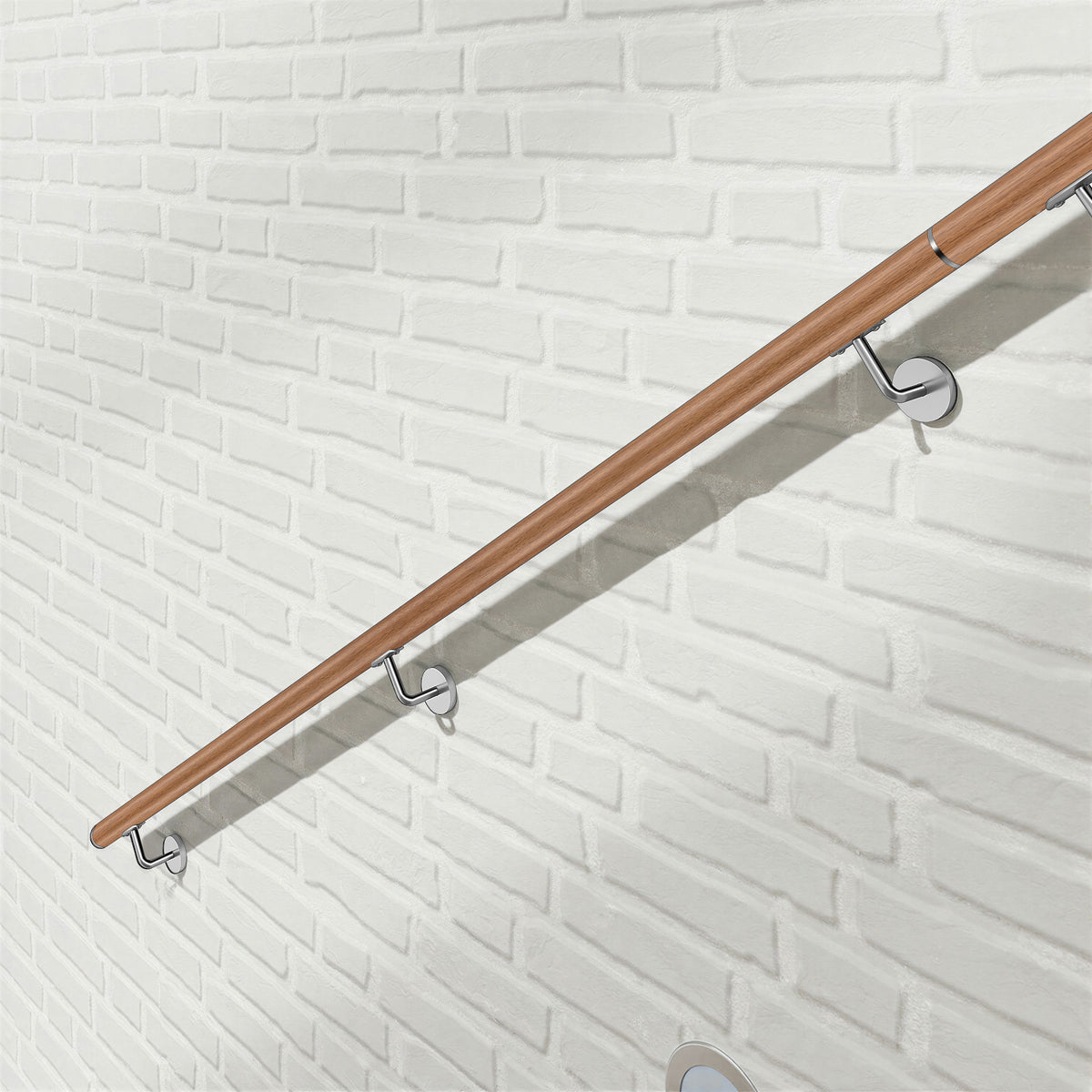 Main courante en acier inoxydable 304 aspect bois extérieur et intérieur