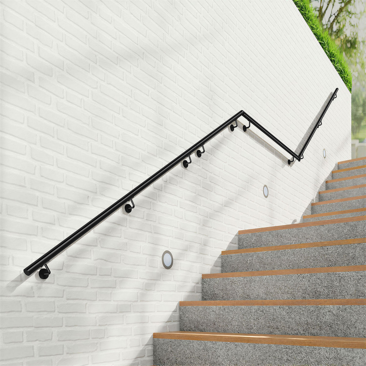 Main courante en acier inoxydable 304 noir mat extérieur et intérieur
