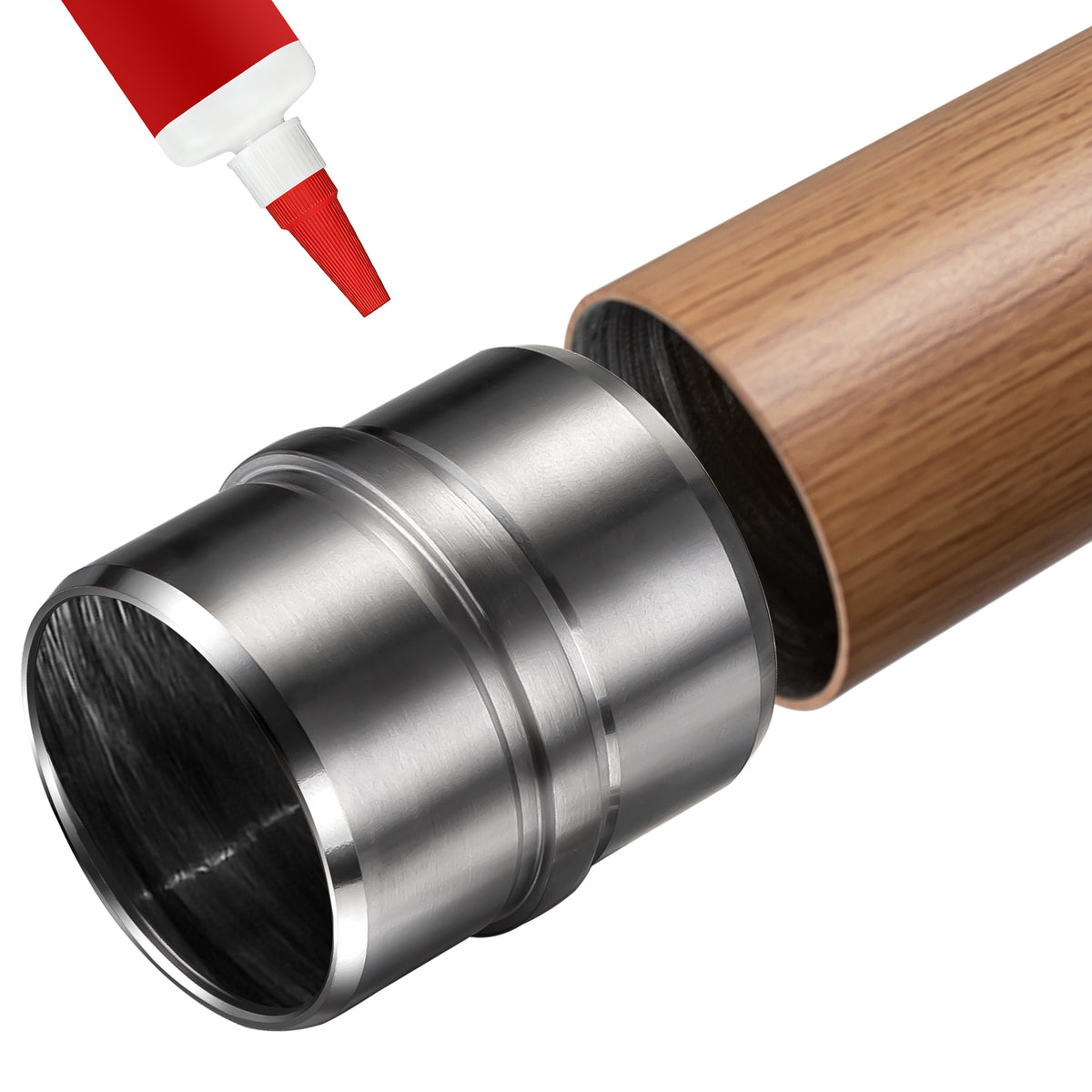 Raccord droit d'extension pour main courante en acier inoxydable 304 brossé