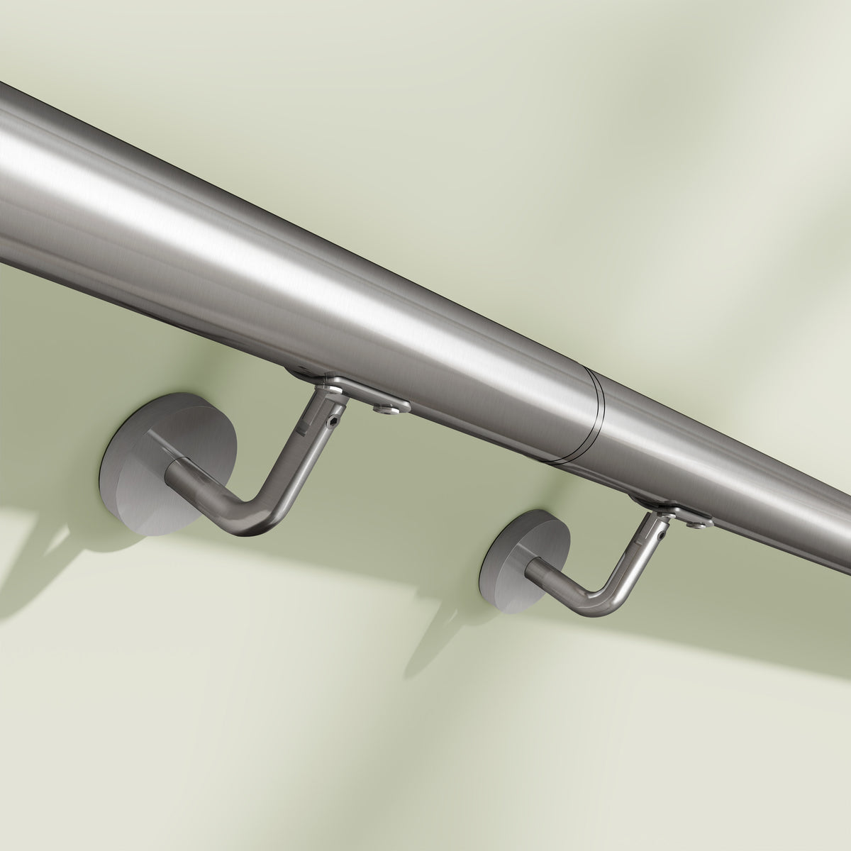Rampe Escalier murale en inox 201 brossé avec 2 fixations murales articulées