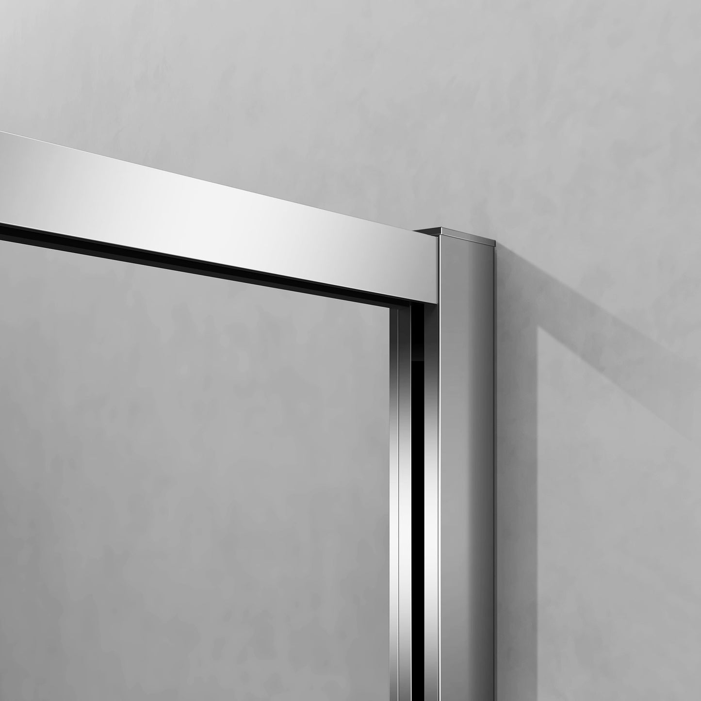 Cadre en aluminium chromé pour porte de douche pivotante