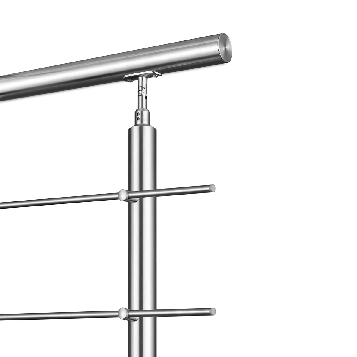 Garde-corps en acier inoxydable 304 5 traverses adapté intérieur ou extérieur Fixation latérale