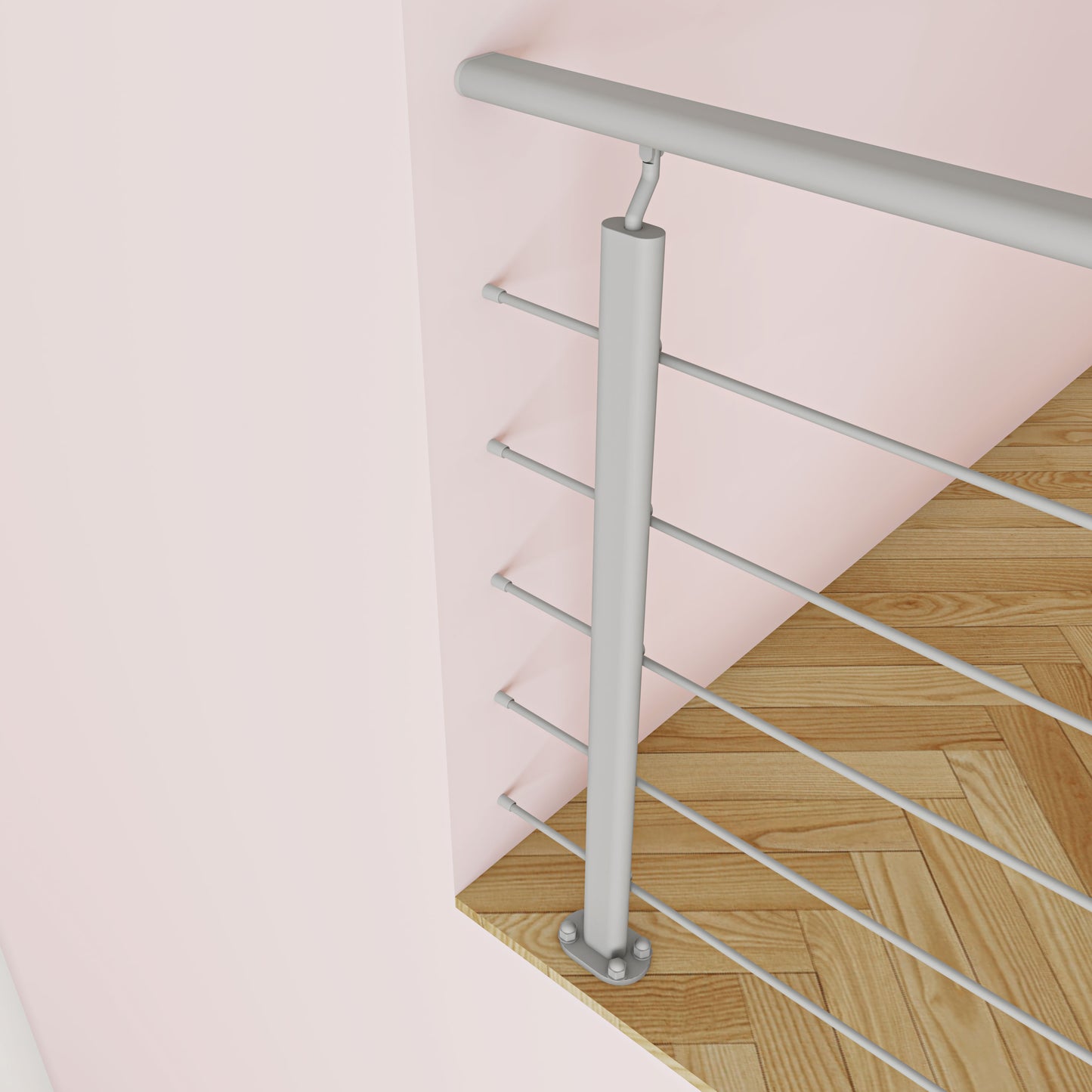 Kit Rampe d'escalier Garde-corps pour mezzanine, balcon ou terrasse modèle longueur 2ml