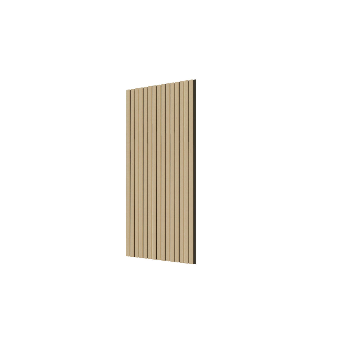Panneaux acoustique décoratif tasseaux bois finition chêne clair absoption sonore NRC 0,7