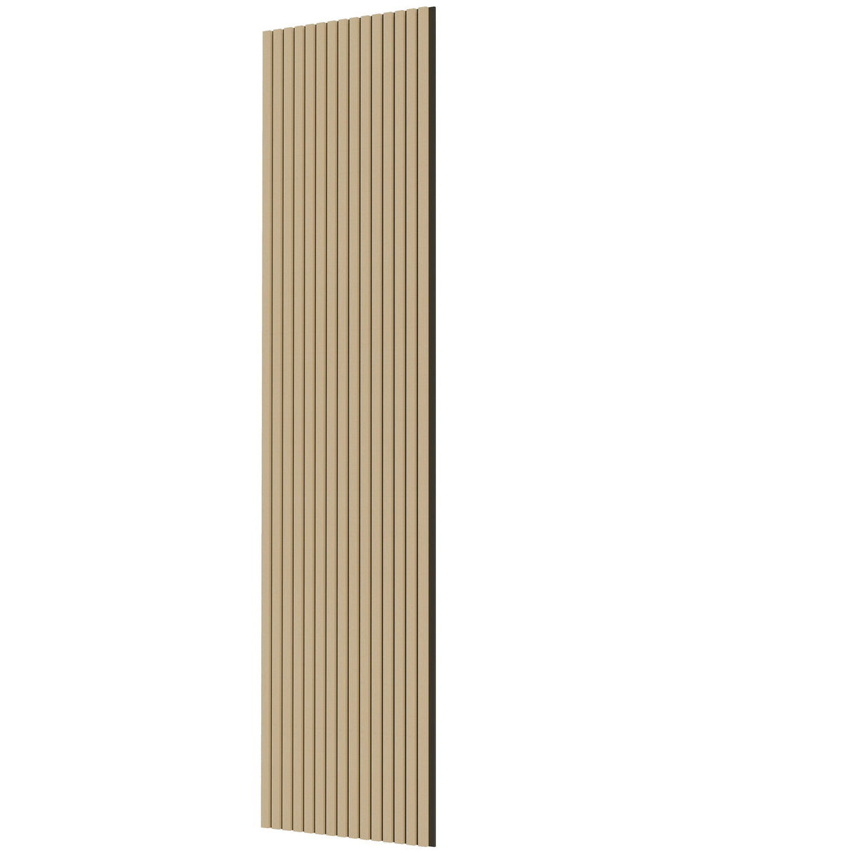 Panneaux acoustique décoratif tasseaux bois finition chêne clair absoption sonore NRC 0,7