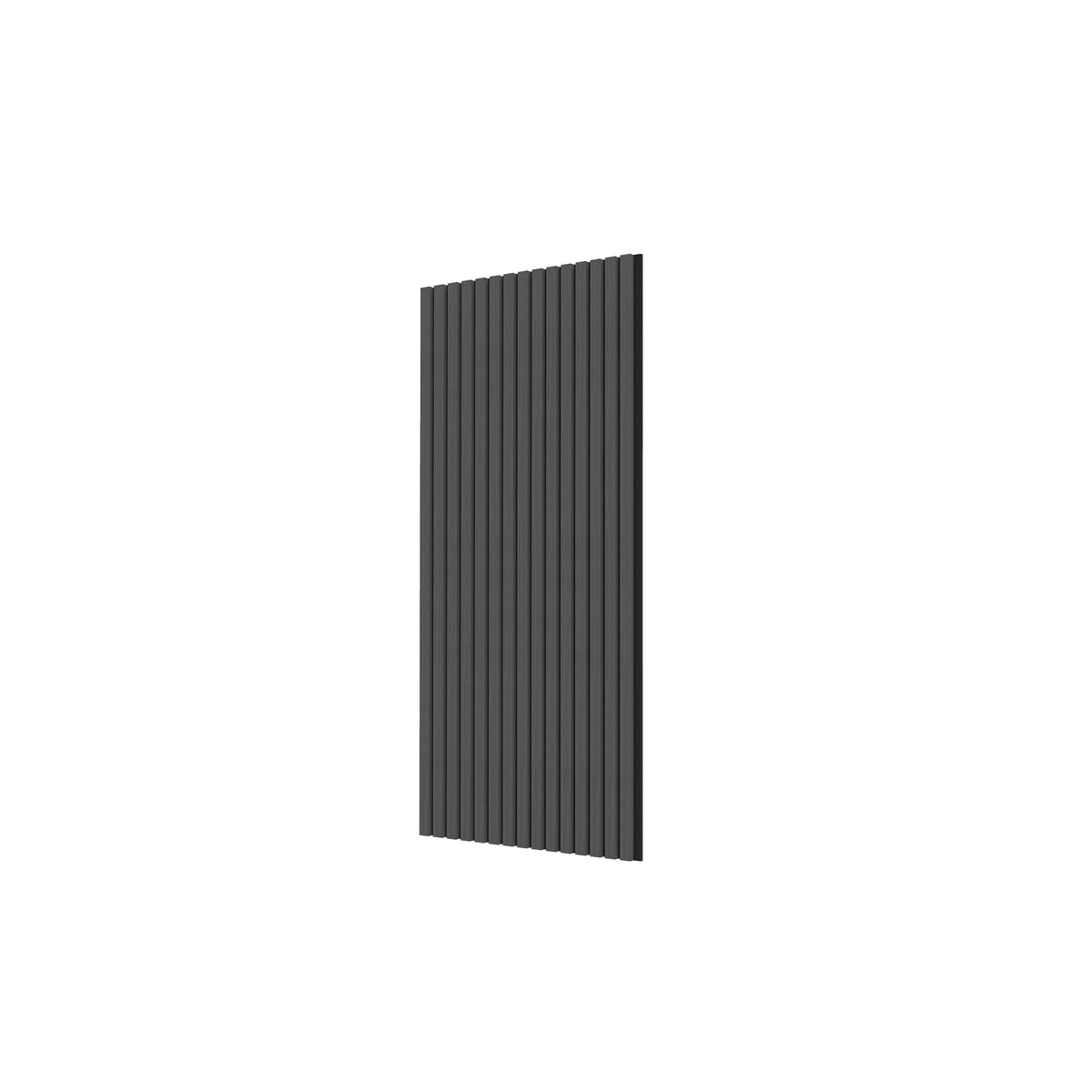 Panneaux acoustique décoratif tasseaux bois finition chêne grisé absoption sonore NRC 0,7