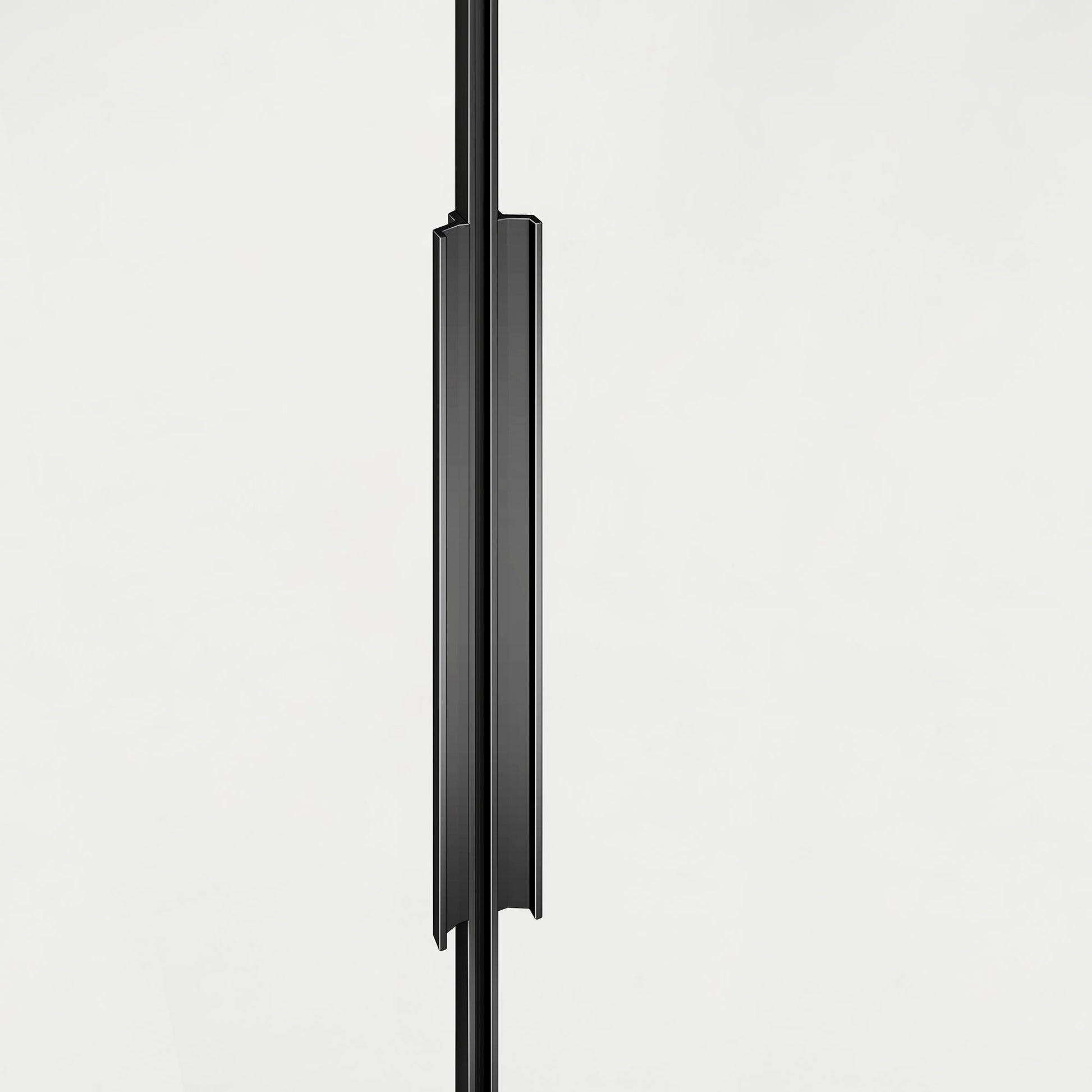 Poignée noir mat pour porte de douche avec élément fixe
