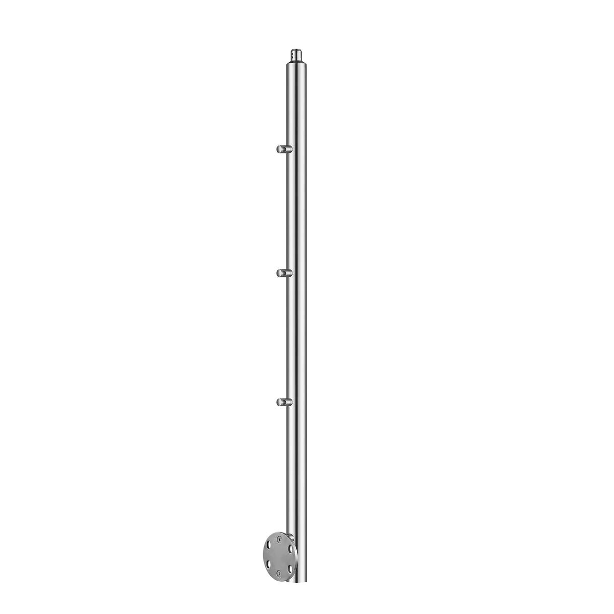 Garde-corps en acier inoxydable 304 3 traverses intérieur ou extérieur Fixation latérale à l'anglaise