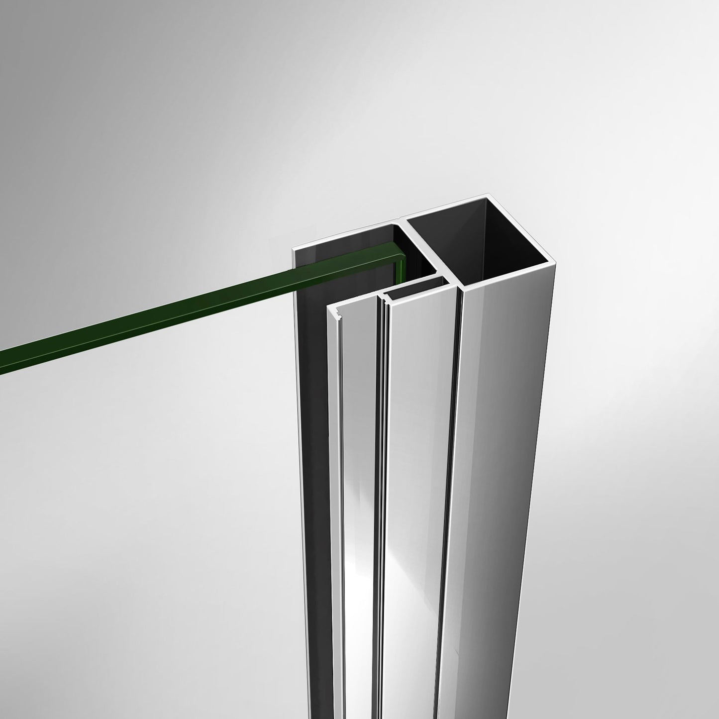 Profilé de compensation +2.5cm extension paroi ou porte de douche en aluminium