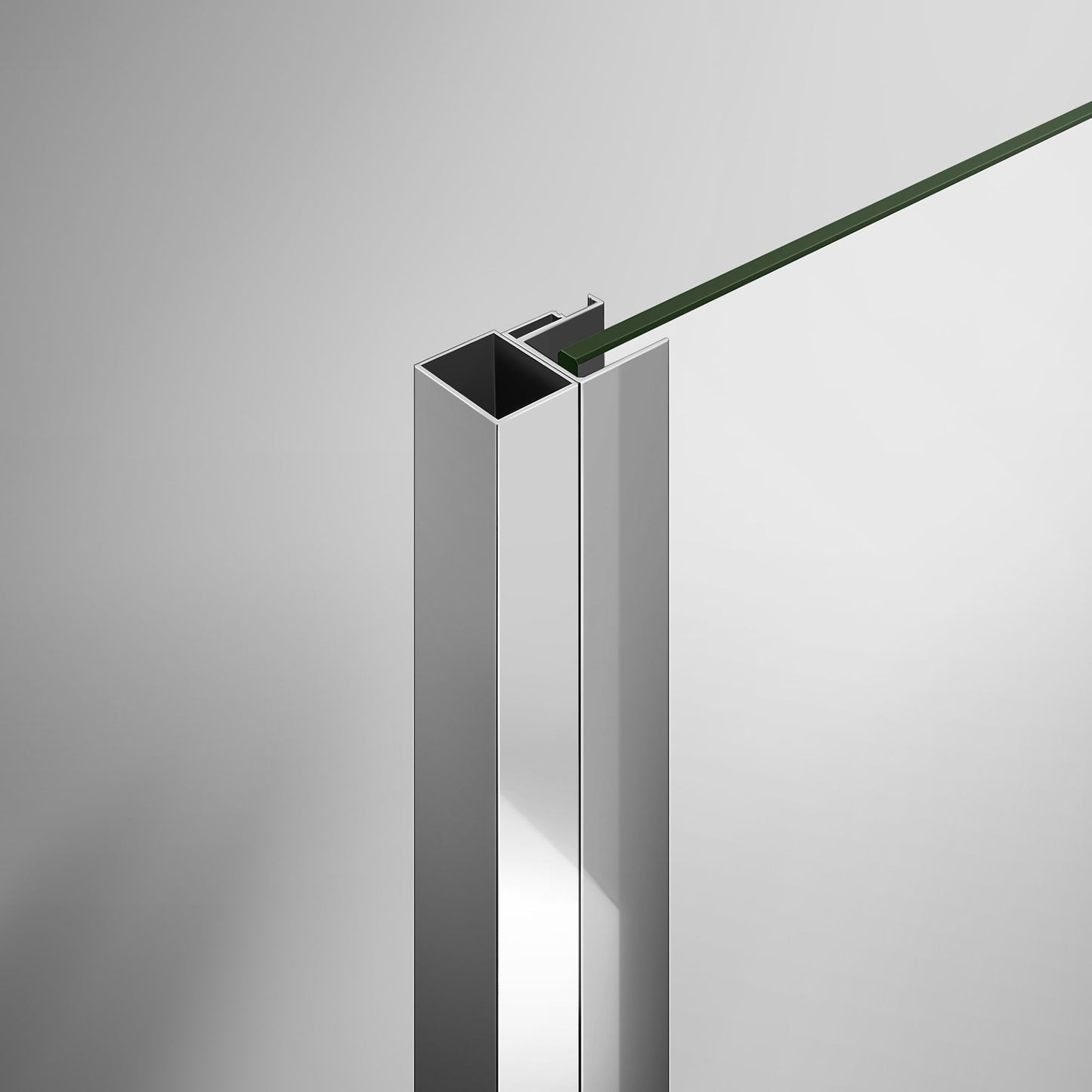 Profilé de compensation +2.5cm extension paroi ou porte de douche en aluminium chromé
