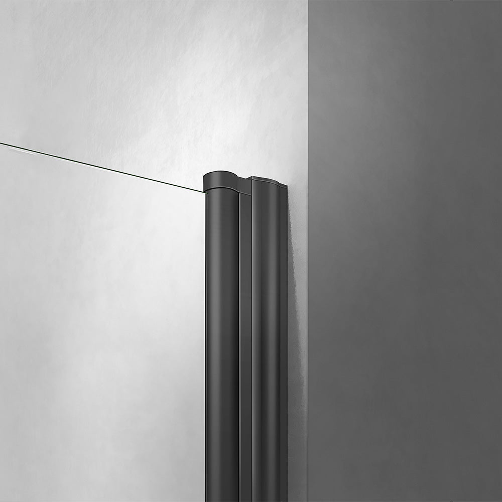 Porte de douche battante verre dépoli ou transparent 6mm de hauteur 187 cm