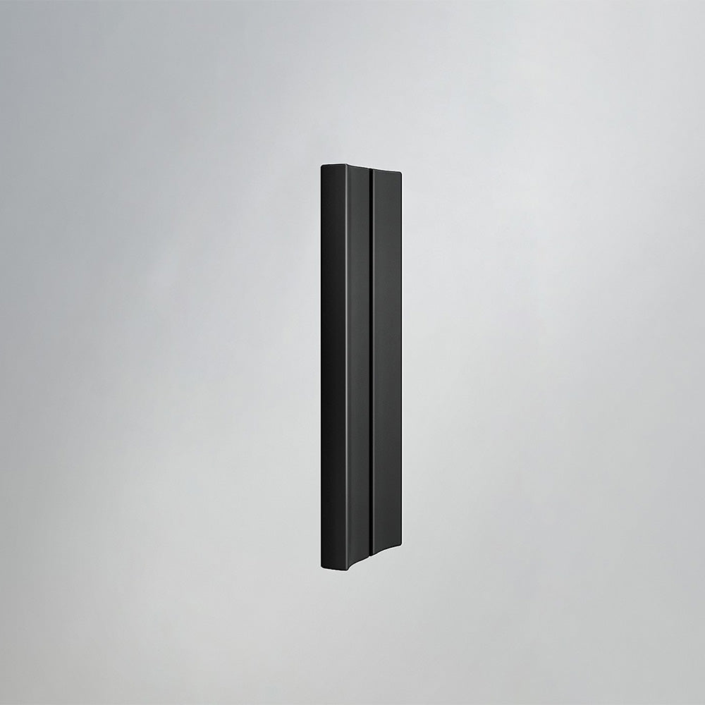 poignée en aluminium anodisé noir mat pour porte de douche en verre trempé 8mm transparent