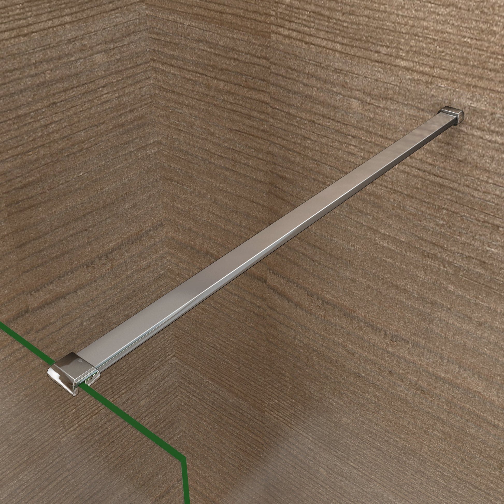 Barre de renfort en aluminium chromé 140 cm pour paroi de douche