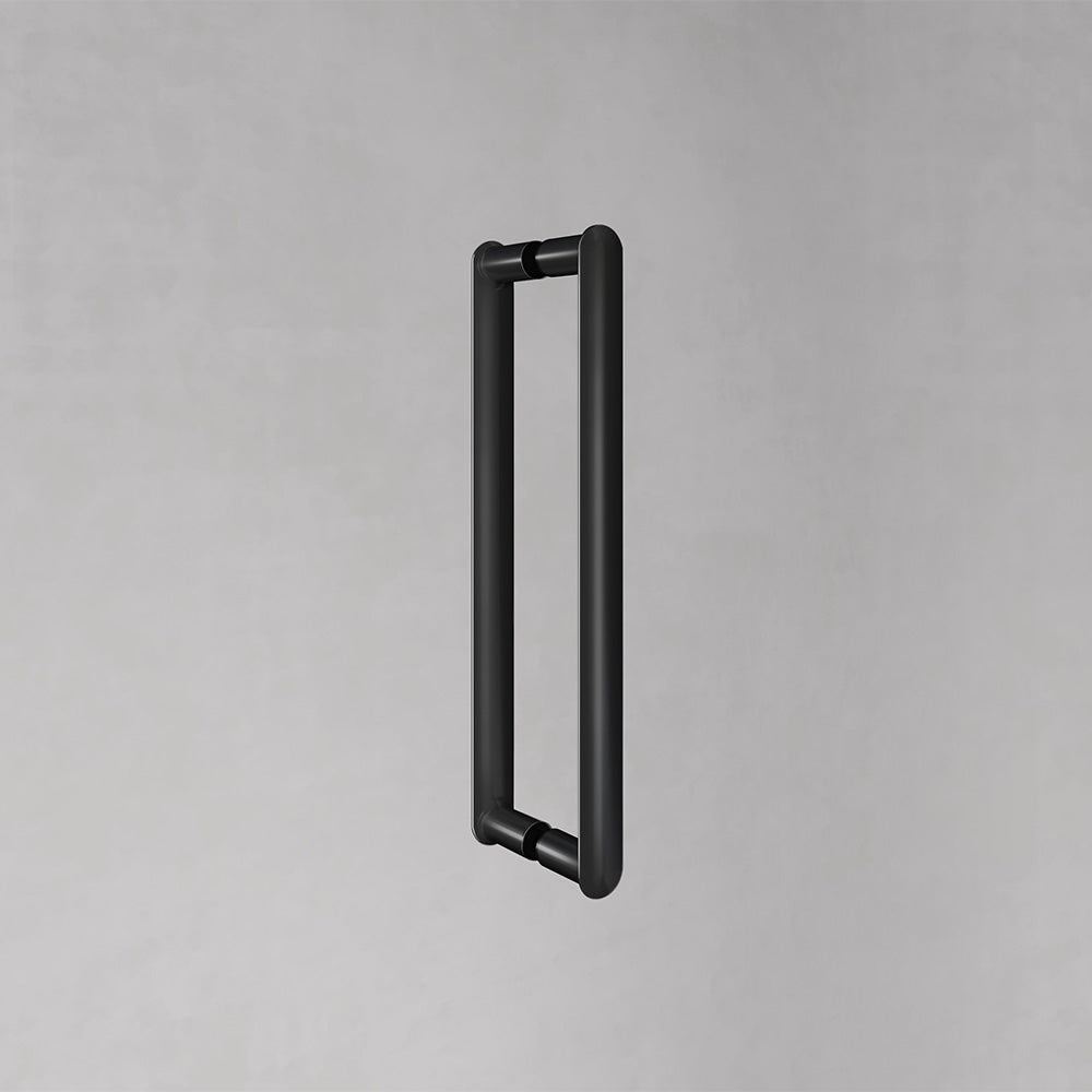 poignée noir mat pour porte de douche pivotante en 6mm transparent