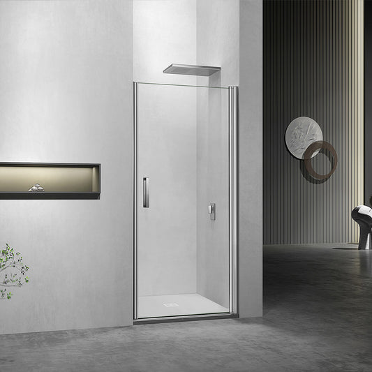 Porte de douche pivotante de hauteur 197 cm profilés chromés