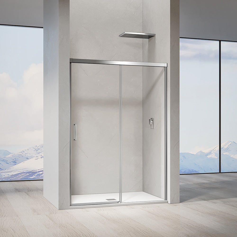 Porte de douche pour installation en niche ouverture coulissante