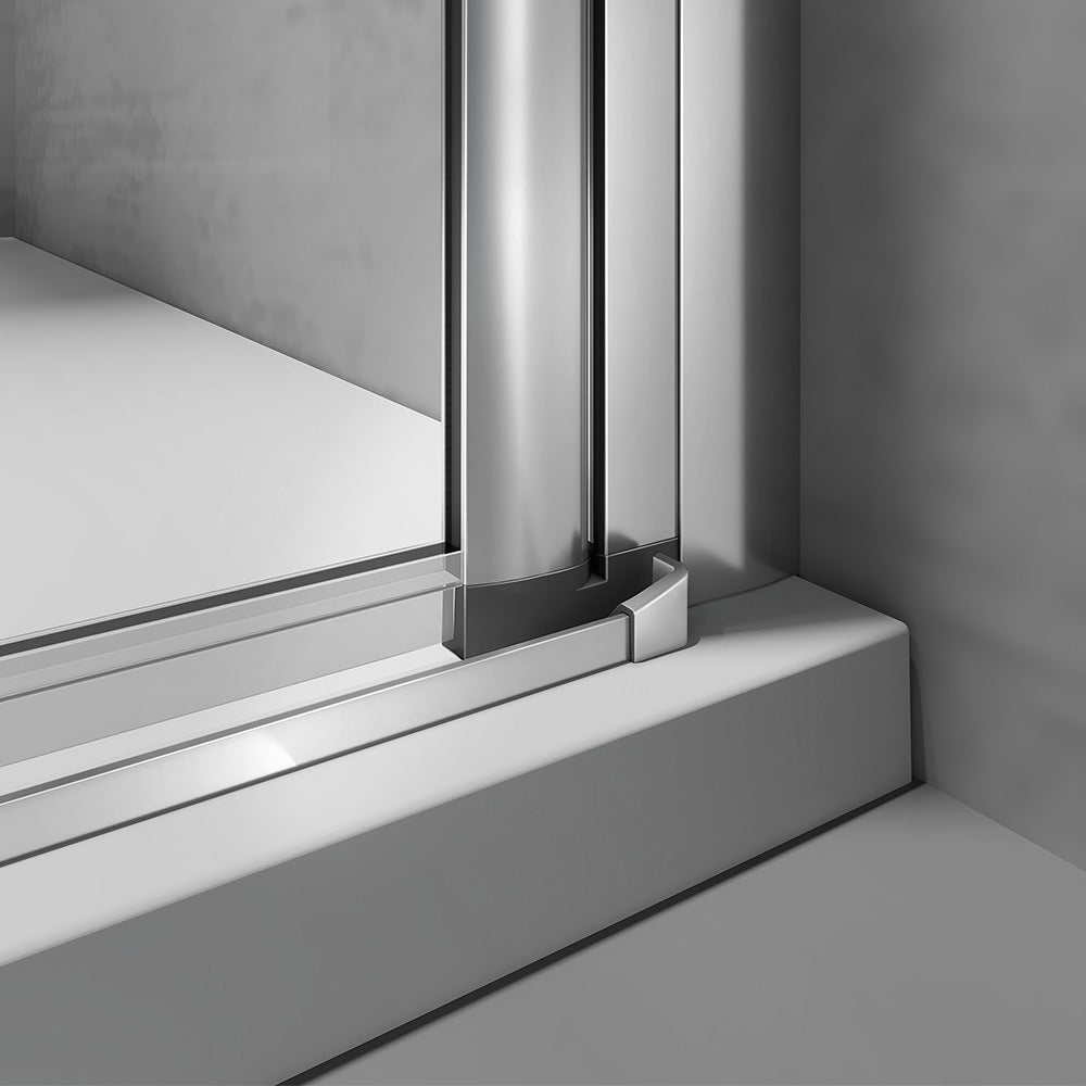 Balais, joints et montants pour porte de douche en verre sans cadre Balais, joints et montants pour porte de douche en verre sans cadre