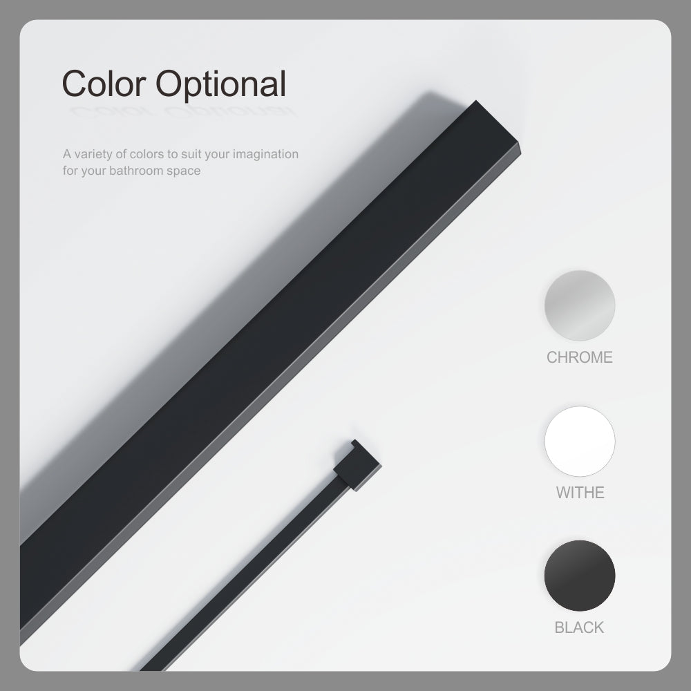 choix de couleur de profilés aluminium cabine de douche chromé noir mat et blanc mat